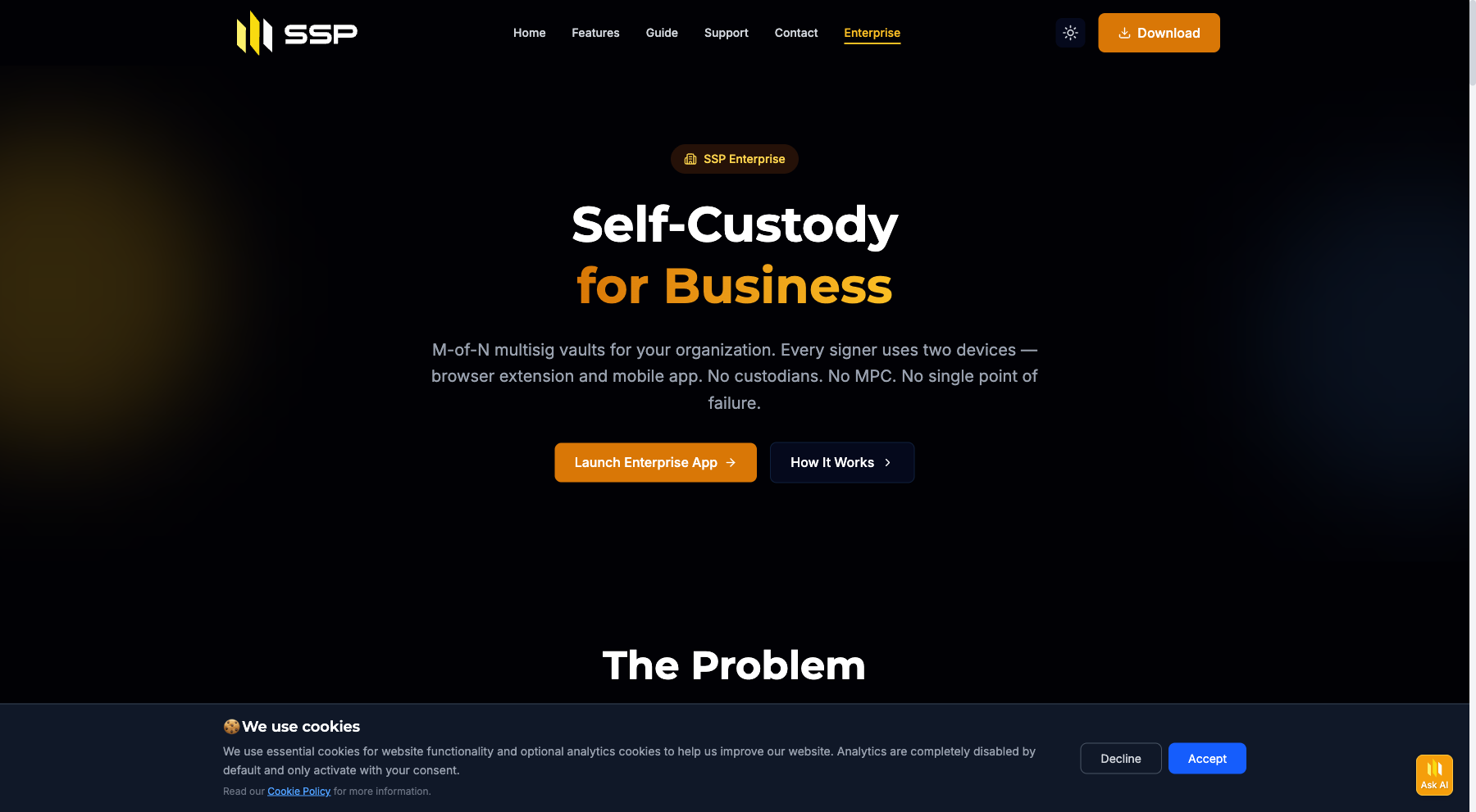 SSP Enterprise: Self-Custody for Business